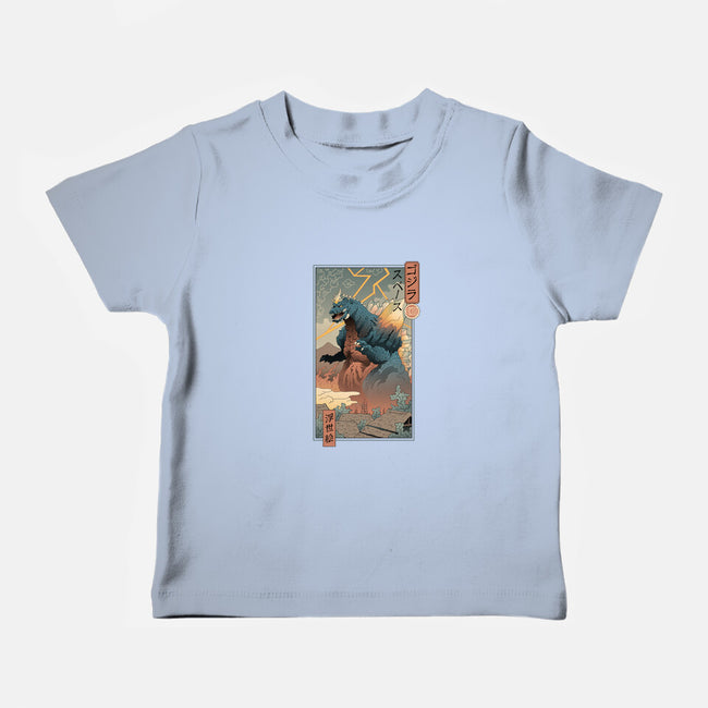 Space Kaiju Ukiyo-E-baby basic tee-vp021