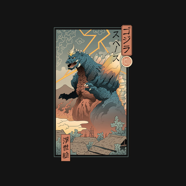 Space Kaiju Ukiyo-E-womens racerback tank-vp021