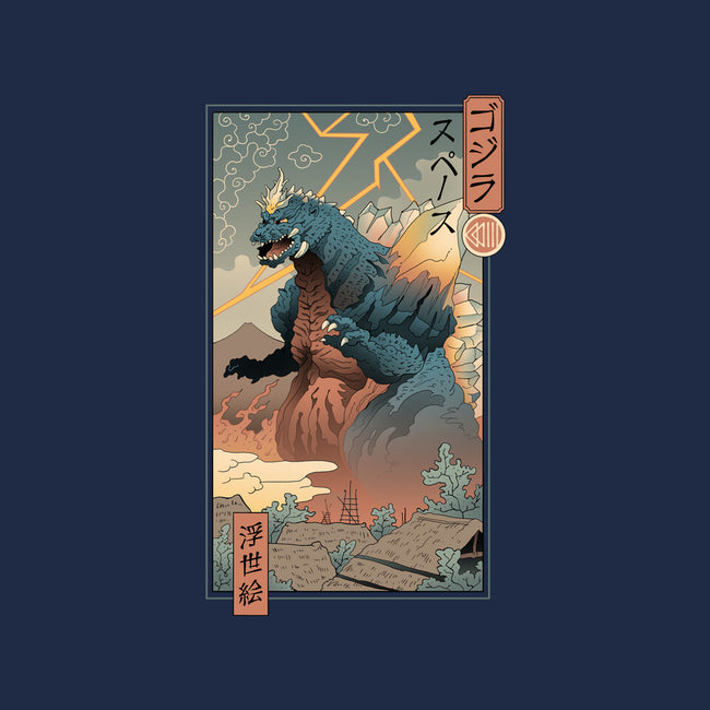 Space Kaiju Ukiyo-E-womens racerback tank-vp021