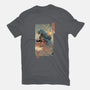 Space Kaiju Ukiyo-E-womens fitted tee-vp021