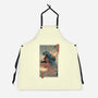 Space Kaiju Ukiyo-E-unisex kitchen apron-vp021