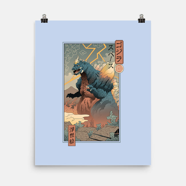 Space Kaiju Ukiyo-E-none matte poster-vp021