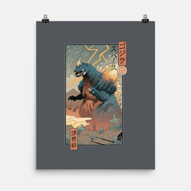 Space Kaiju Ukiyo-E-none matte poster-vp021
