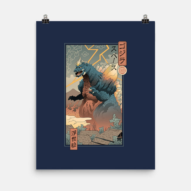 Space Kaiju Ukiyo-E-none matte poster-vp021