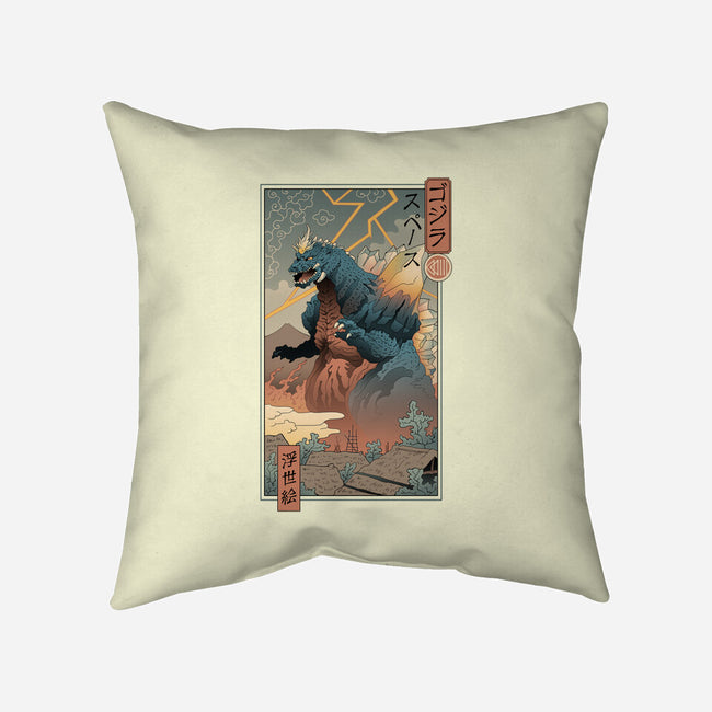 Space Kaiju Ukiyo-E-none removable cover w insert throw pillow-vp021
