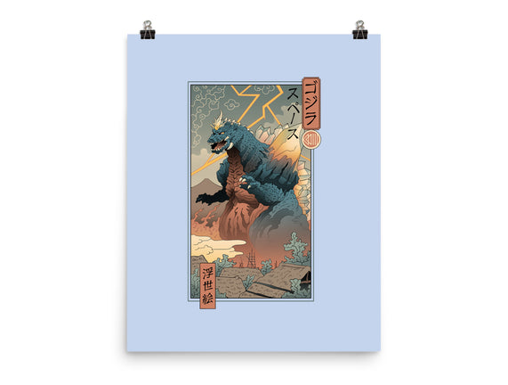 Space Kaiju Ukiyo-E