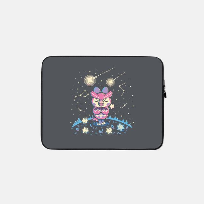 Starry Owl-none zippered laptop sleeve-TechraNova