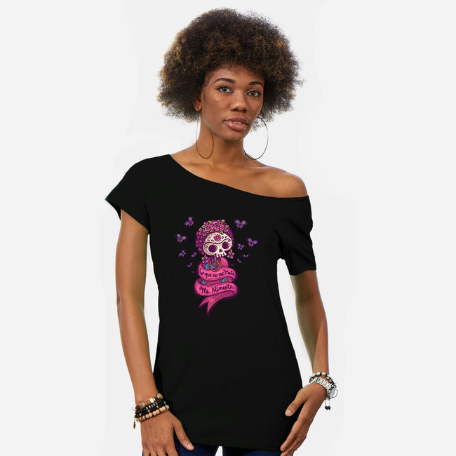 What Doesn't Kill Me-womens off shoulder tee-Wenceslao A Romero