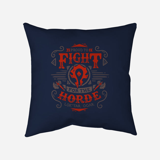 Fight for the Horde-none removable cover w insert throw pillow-Typhoonic