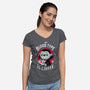 Coffee Vampire-womens v-neck tee-Typhoonic
