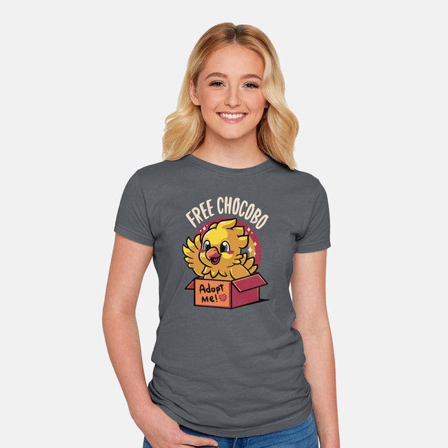 Adopt a Chocobo-womens fitted tee-Typhoonic