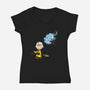 Expecto Snoopus-womens v-neck tee-kimgromoll