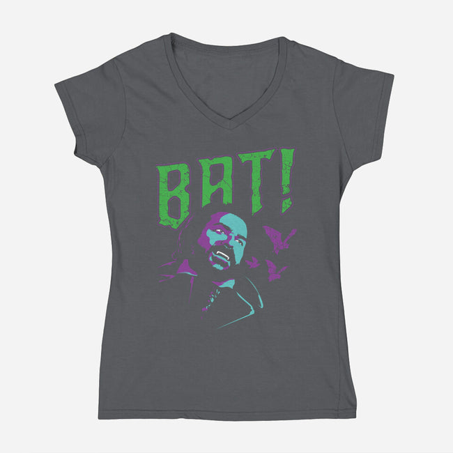 Laszlo Bat-womens v-neck tee-everdream