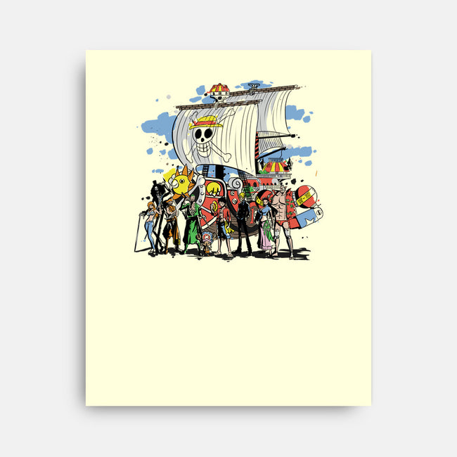 Straw Crew-none stretched canvas-fanfabio