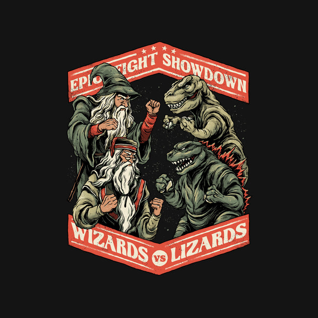 Wizards vs Lizards-none beach towel-glitchygorilla