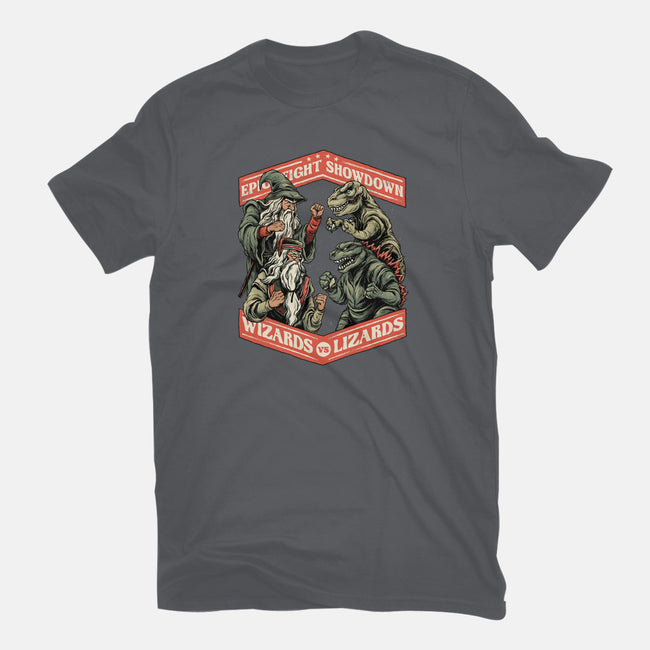 Wizards vs Lizards-mens basic tee-glitchygorilla
