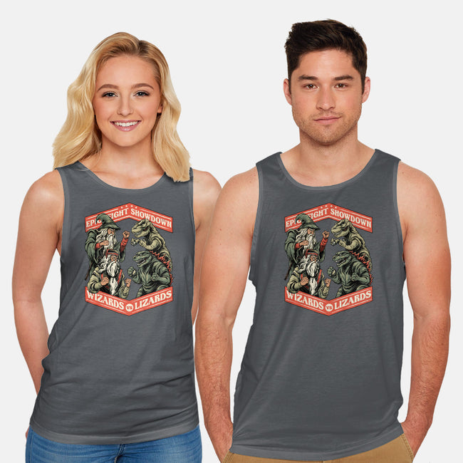 Wizards vs Lizards-unisex basic tank-glitchygorilla