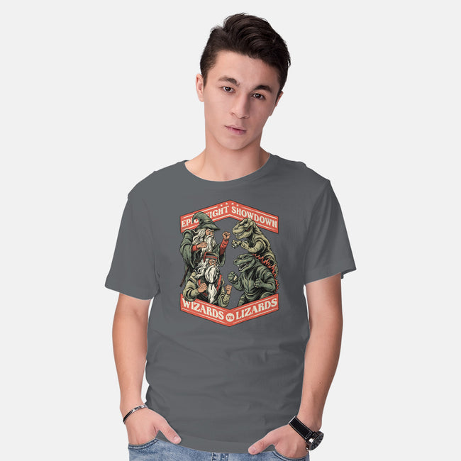 Wizards vs Lizards-mens basic tee-glitchygorilla