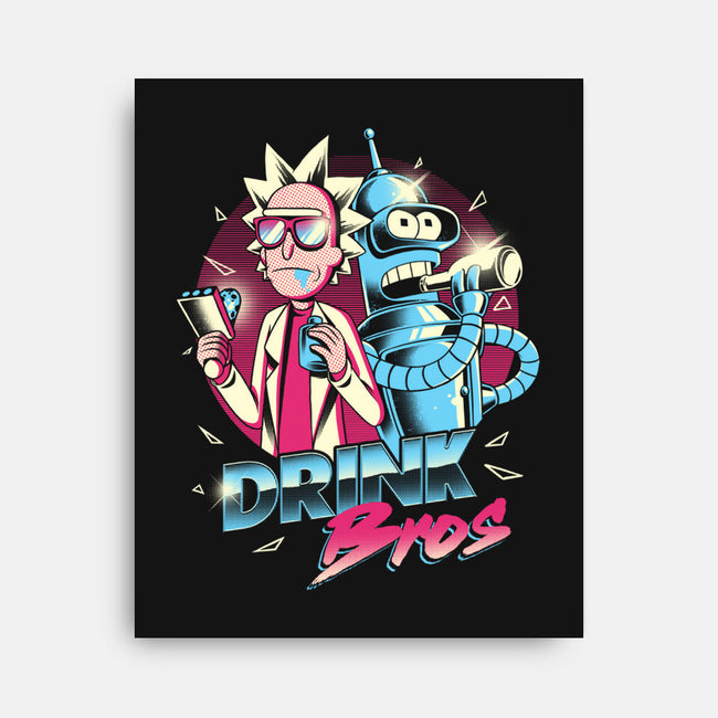Drink Bros-none stretched canvas-yumie
