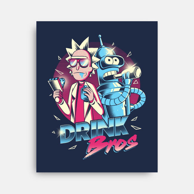 Drink Bros-none stretched canvas-yumie