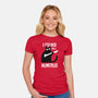 Cat With A Bone-womens fitted tee-cottonwander