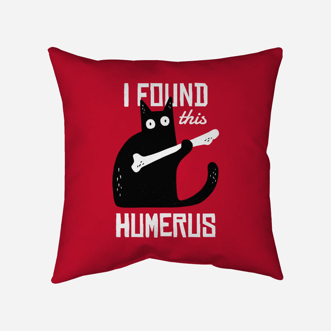 Cat With A Bone-none removable cover w insert throw pillow-cottonwander