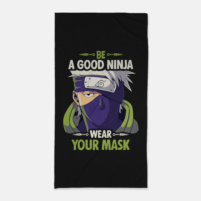 Good Ninja-none beach towel-Geekydog