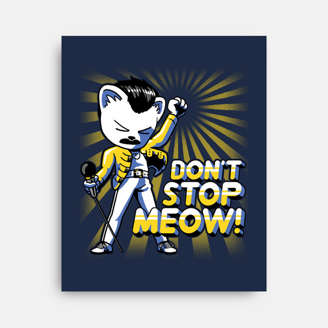 Don't Stop Meow-none stretched canvas-estudiofitas