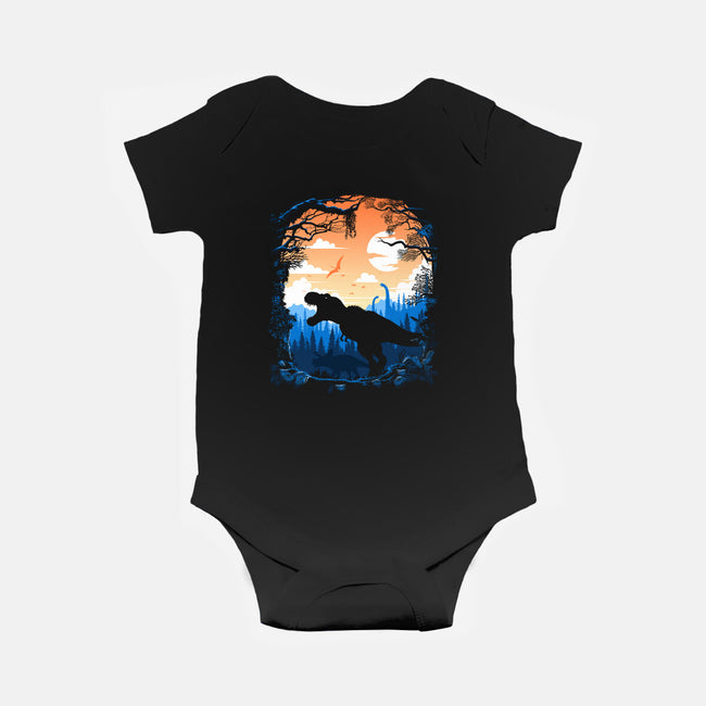 Sunset Rex-baby basic onesie-albertocubatas