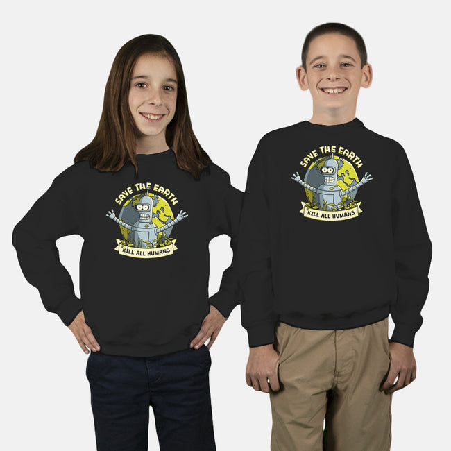Bender Earth-youth crew neck sweatshirt-ducfrench