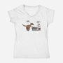 Checkmate-womens v-neck tee-kimgromoll