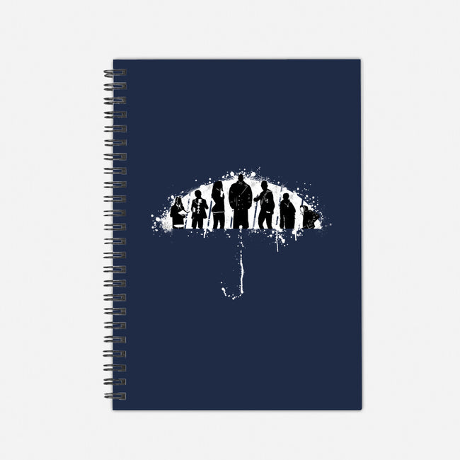 Under My Umbrella-none dot grid notebook-rocketman_art
