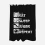 Rinse and Repeat-none polyester shower curtain-CoD Designs