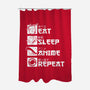 Rinse and Repeat-none polyester shower curtain-CoD Designs