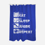 Rinse and Repeat-none polyester shower curtain-CoD Designs
