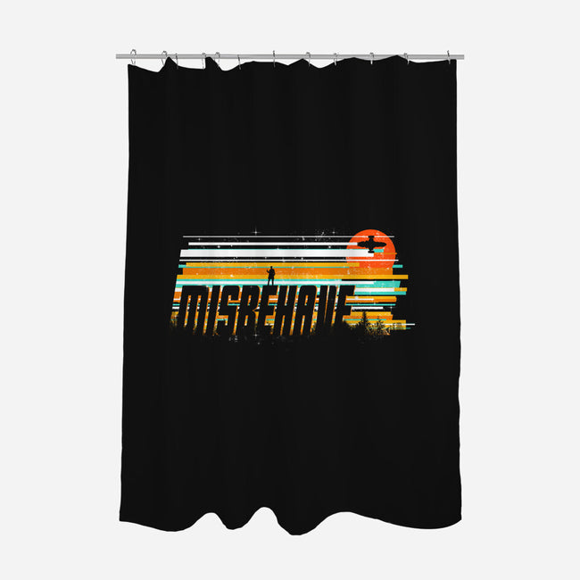 Misbehave-none polyester shower curtain-kharmazero