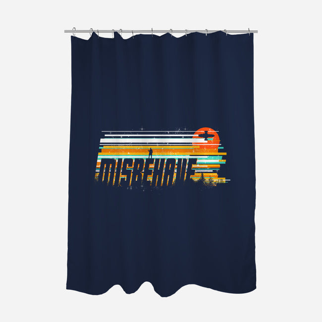 Misbehave-none polyester shower curtain-kharmazero
