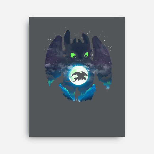 Adorable Dragon-none stretched canvas-dandingeroz