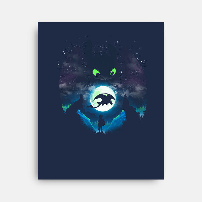 Adorable Dragon-none stretched canvas-dandingeroz