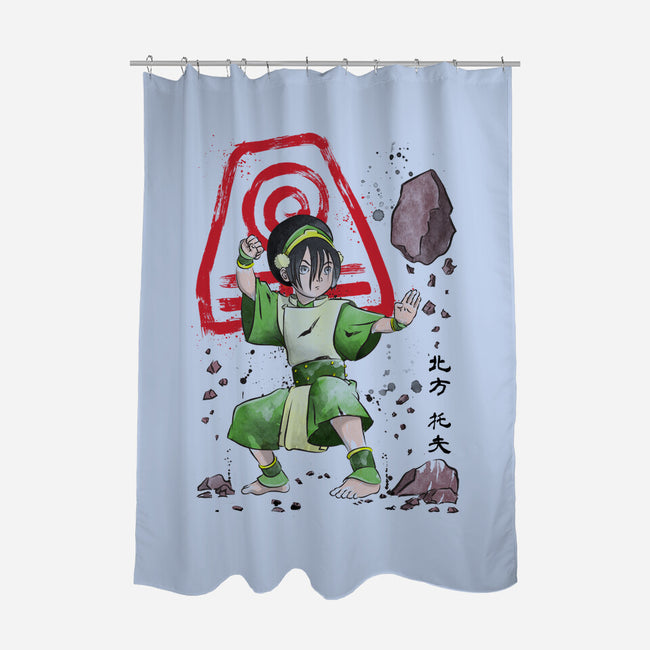 The Power of the Earth Kingdom-none polyester shower curtain-DrMonekers