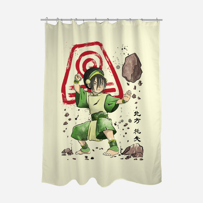 The Power of the Earth Kingdom-none polyester shower curtain-DrMonekers