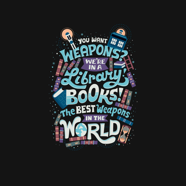 Books are the Best Weapons-mens basic tee-risarodil