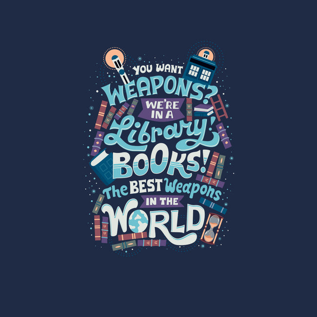 Books are the Best Weapons-mens basic tee-risarodil