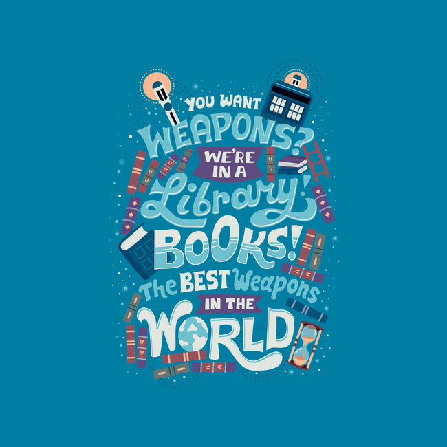 Books are the Best Weapons-none polyester shower curtain-risarodil