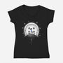 Behind The Door-womens v-neck tee-ManuelDA