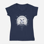 Behind The Door-womens v-neck tee-ManuelDA