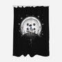 Behind The Door-none polyester shower curtain-ManuelDA