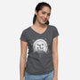 Behind The Door-womens v-neck tee-ManuelDA