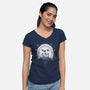 Behind The Door-womens v-neck tee-ManuelDA