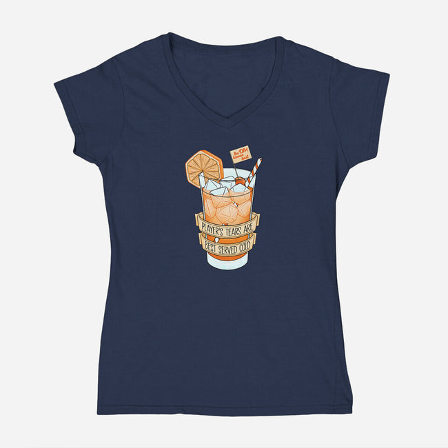 Player's Tears-womens v-neck tee-glassstaff